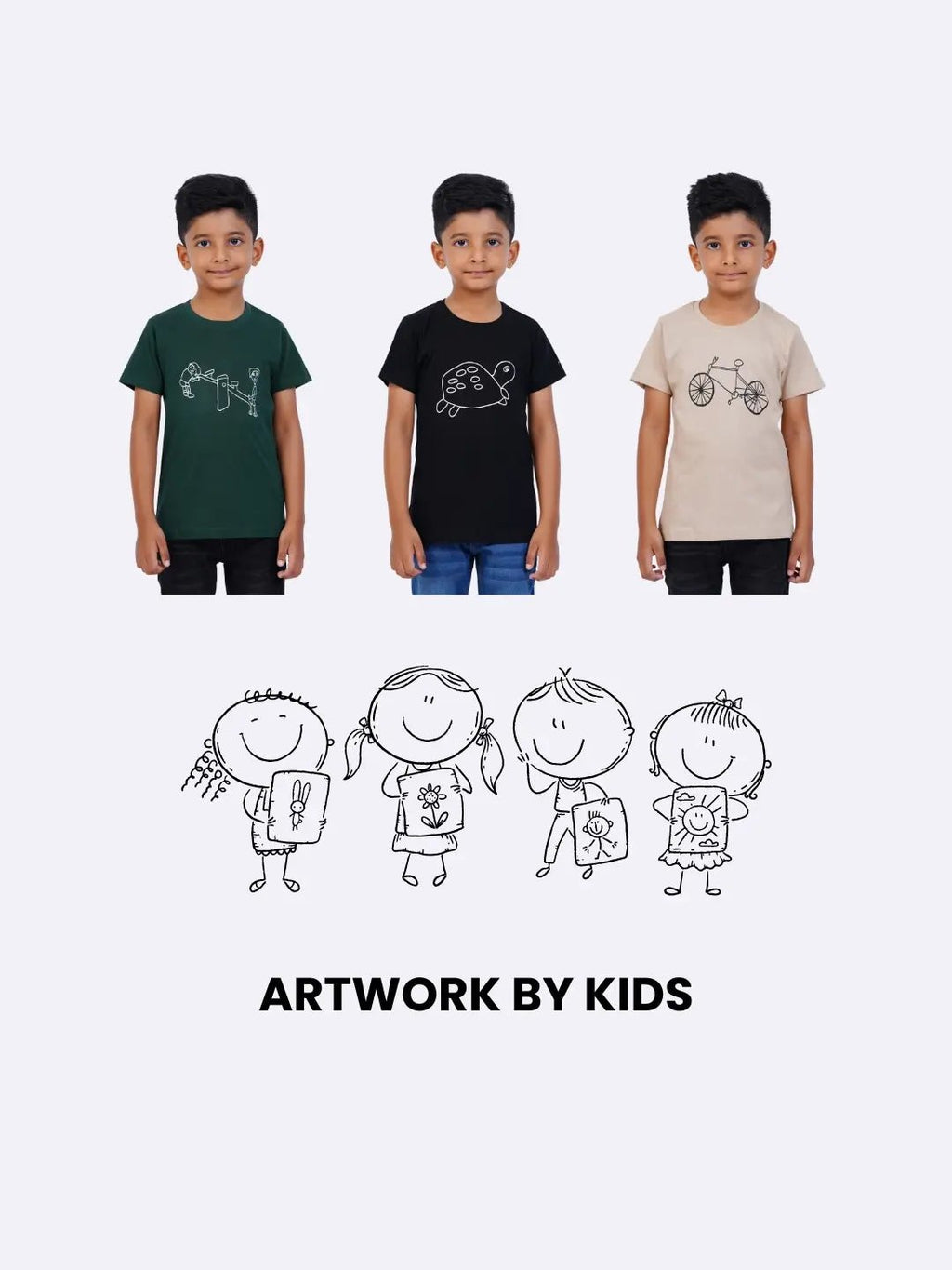 Cotton Printed T-shirt for Boy and Girl - Cycle - AR enterprises