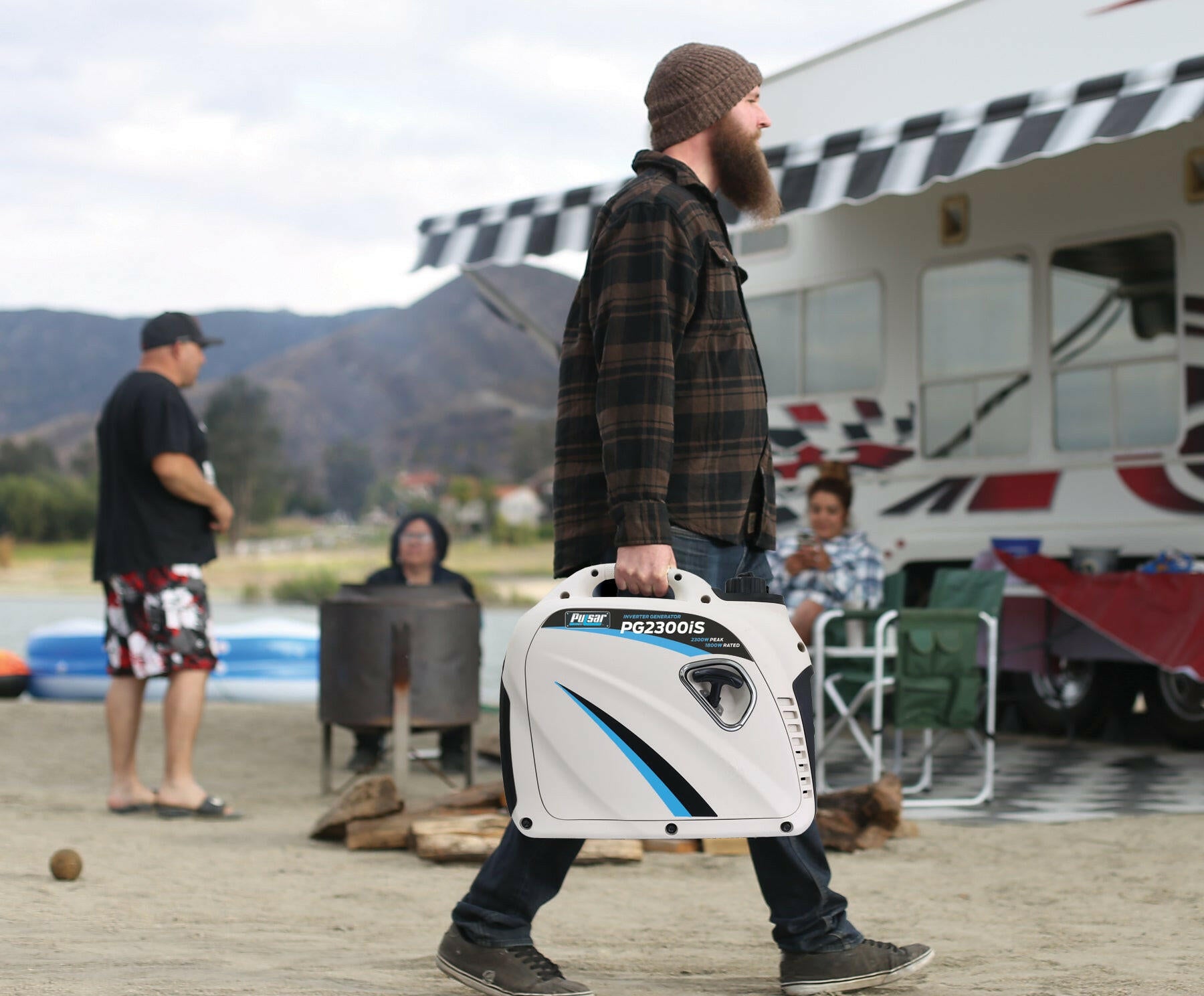 Pulsar 2,300W Portable Gas - Powered Quiet Inverter Generator with USB Outlet & Parallel Capability - AR enterprises