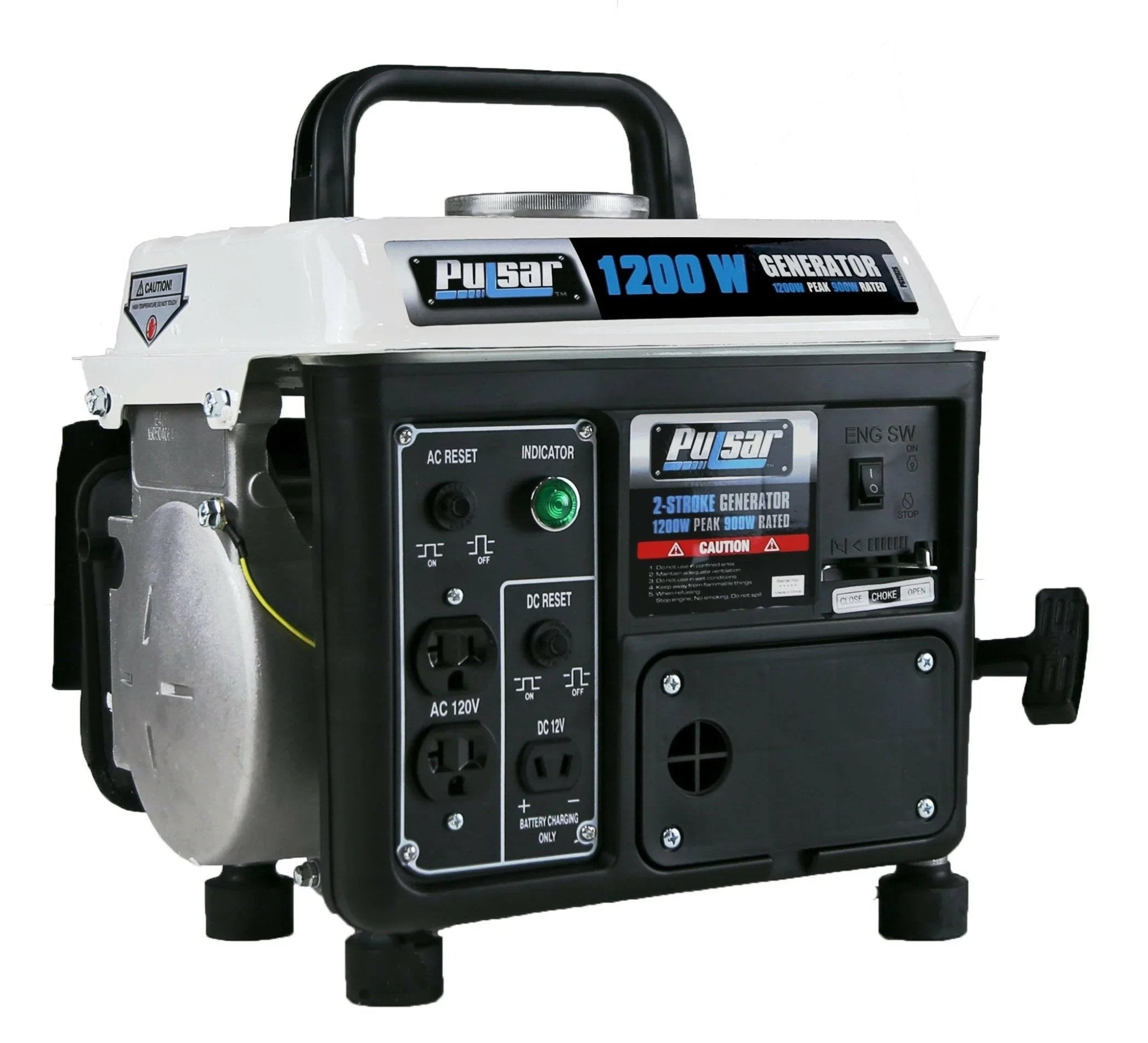 Pulsar PG1202SA 1200 Watts Portable Gasoline/Oil 2 - Stroke Generator - AR enterprises