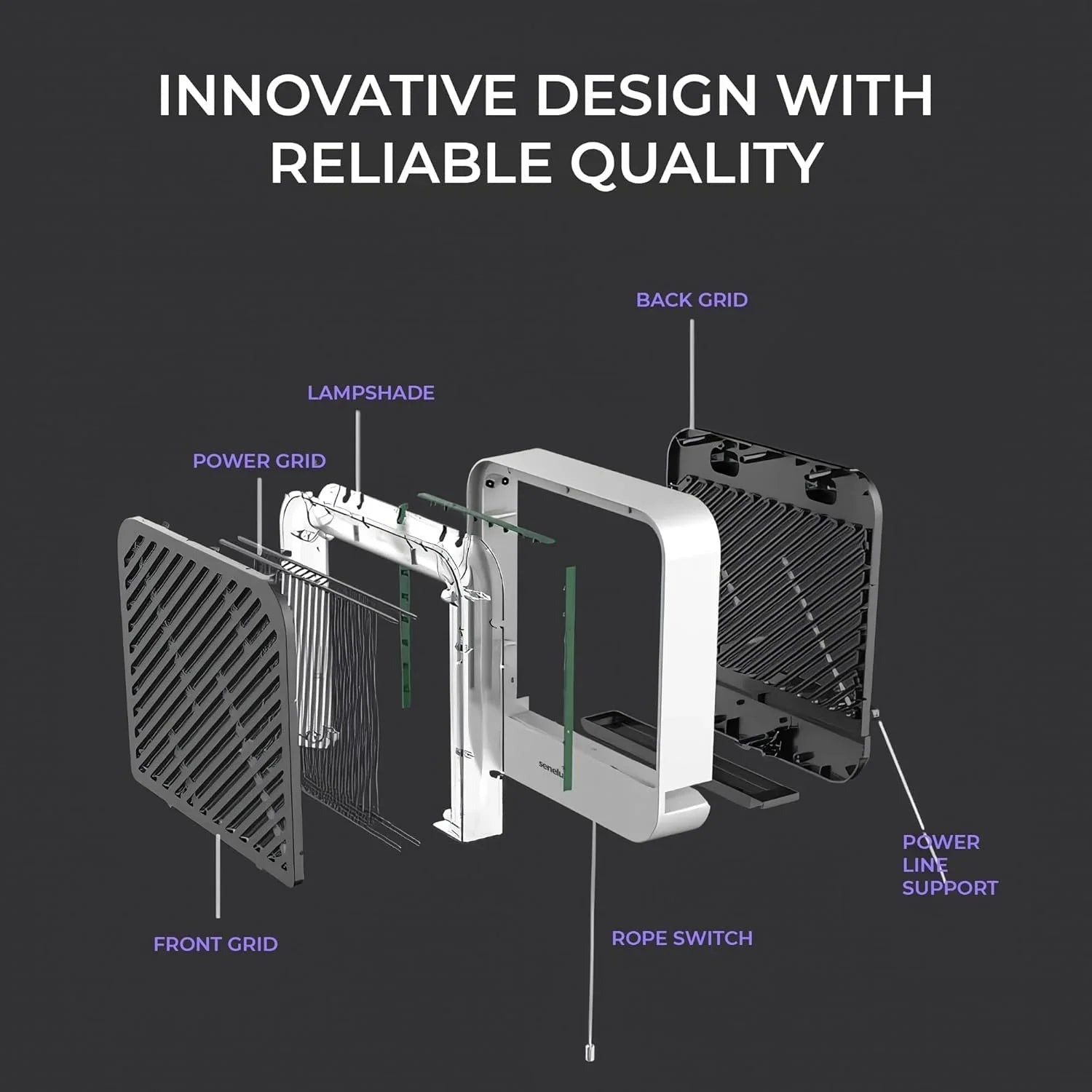 Refurbished - Senelux 5W Wall Mounted Bug Zapper with UV Light Lure - AR enterprises