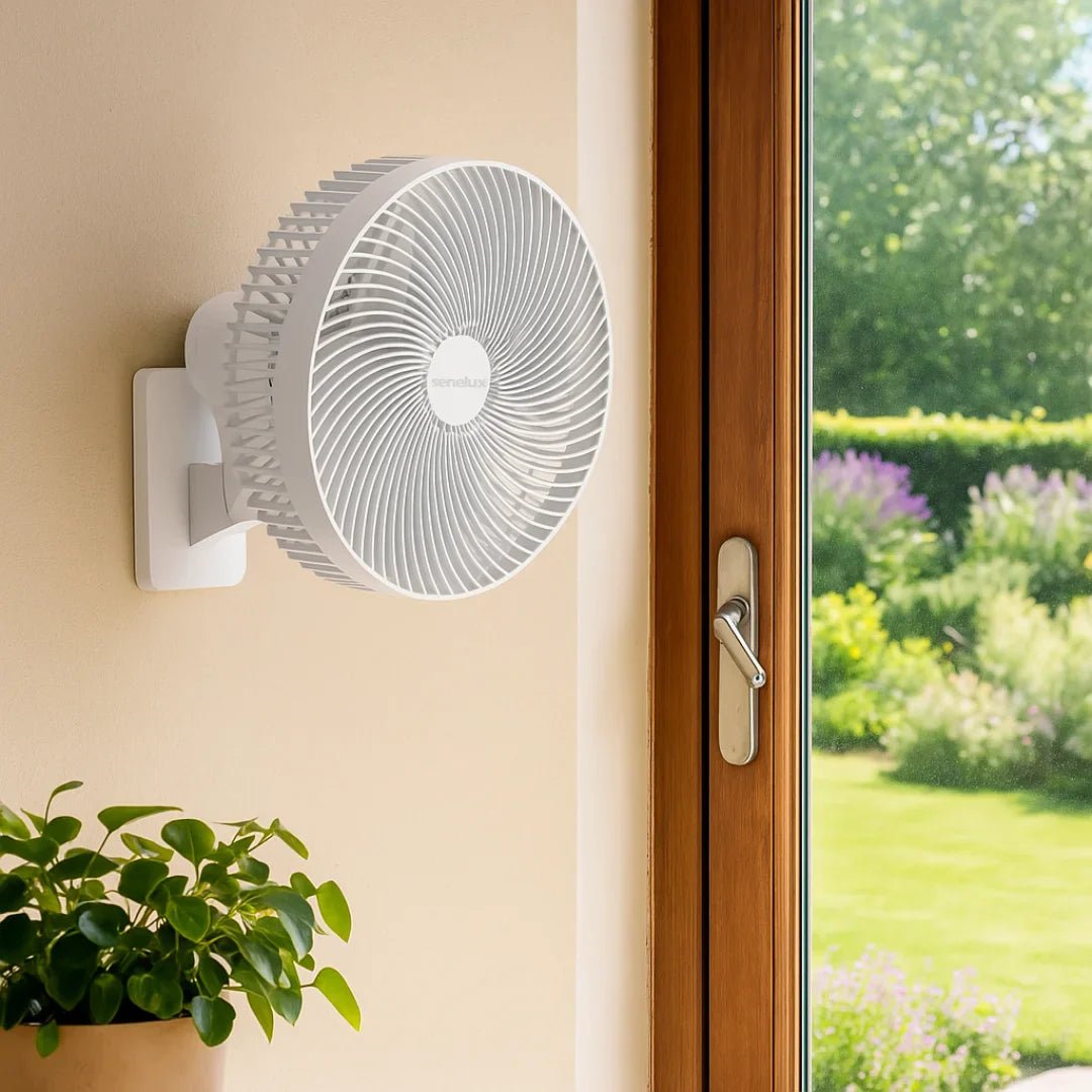 Senelux 10 Inch Wall Fan - Great Home Cooling For Bedrooms, Living Rooms and Kitchen Cooling - AR enterprises